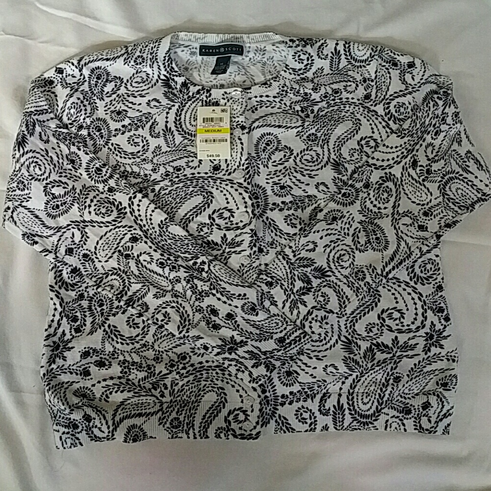 Paisley cardigan sweater